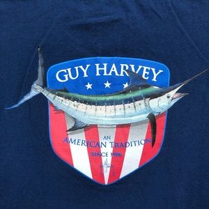 Guy Harvey "An American Tradition" Graphic Crewneck Tee L